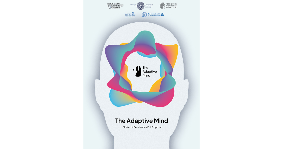 The image shows the Cover of the full proposal 'The adaptive mind' in the Excellence Strategy.