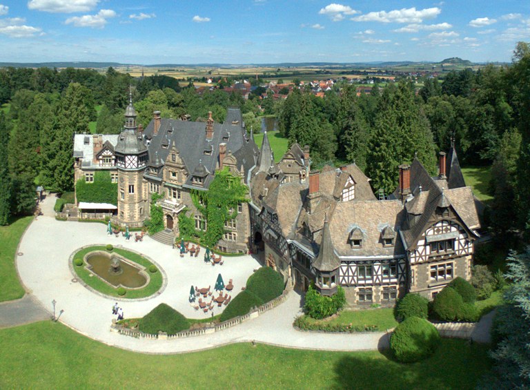 Aerial shot  of Schloss Rauischholzhausen